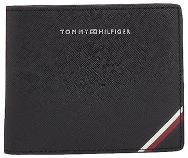 Tommy Hilfiger TH CENTRAL CC FLAP AND COIN Men's Wallets, Black, O on Sale